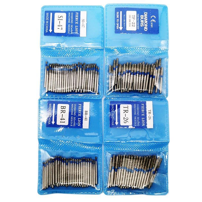 50pcs/Bag FG Dental Diamond Bur Ball Round 1.6mm Shank SF BR Series For High Speed Rotary Tools