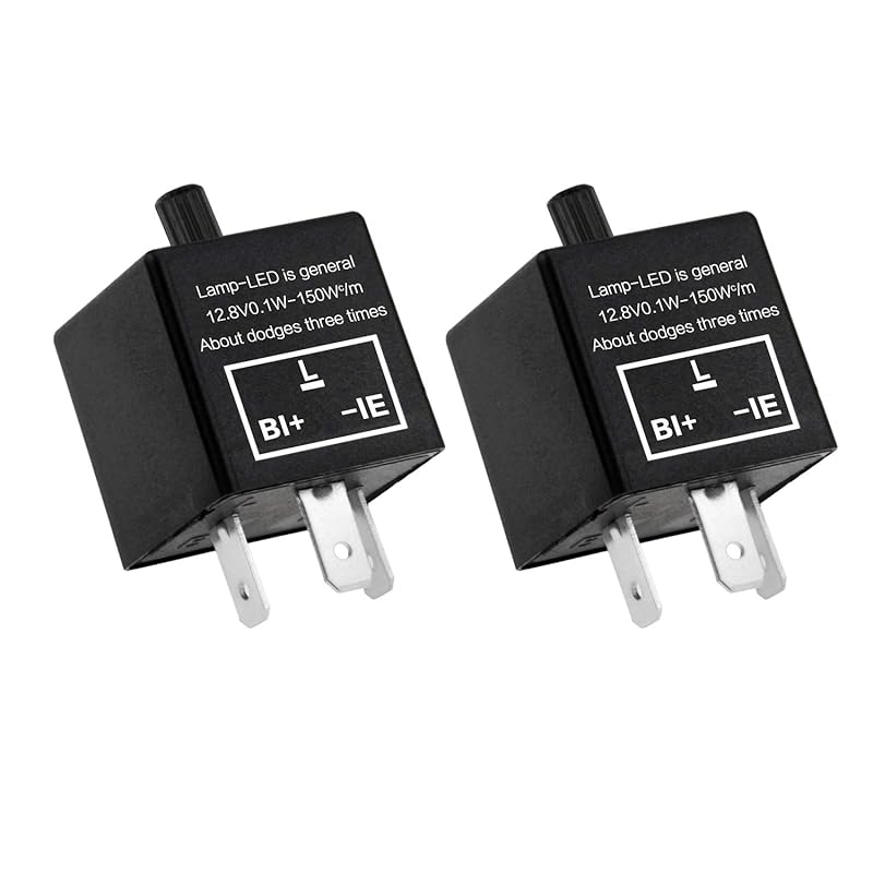 ZOOKOTO 12V 3 Pin Electronic LED Flasher Relay 0.1W-150W C/m Motorcycle Turn Signal Adjustable Flasher CF13