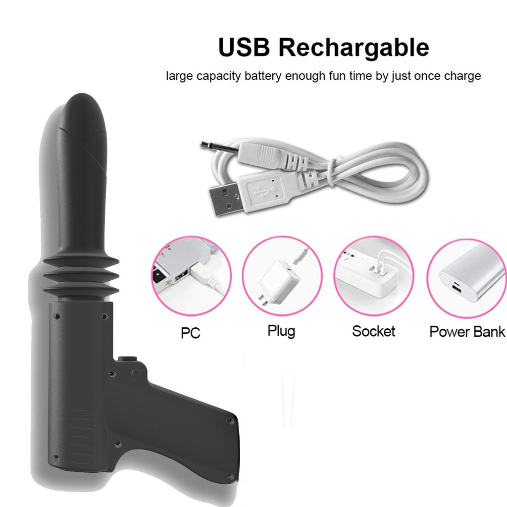 Adult Toy Automatic Telescopic Dildo Sex Gun Dildo Massager  Vibrator Sex Machine for Women Men G Spot Anal Pussy Masturbation