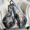 90cm *90cm Design Scarf Lady Shawl Printed Silk Felt Headscarf Scarf Lady Headscarf Square Scarf Lady Wrap Scarf 2021