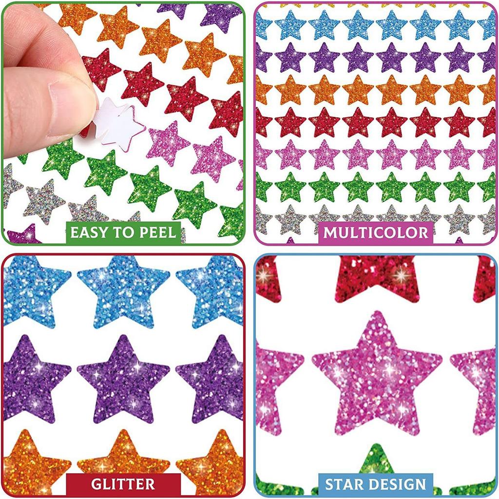 1500PCS Child Reward Stickers Motivational Stickers for Child Teacher Classroom Behaviour Reward Sticker Star Decals