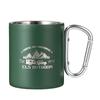 Tazza da Caffè in Metallo Leggero per Campeggio all'Aperto Tazza da Viaggio Termica a Doppia Parete Tazza da Campeggio con Manico Durevole