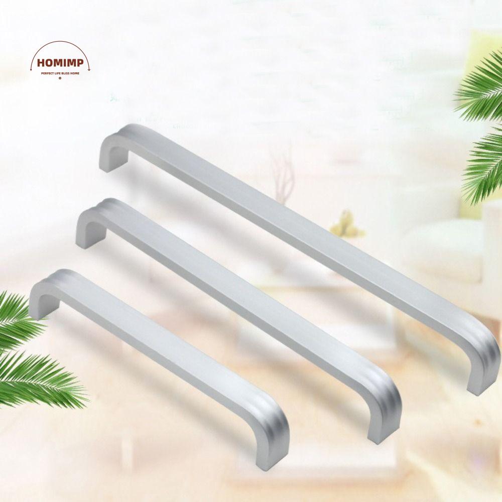 Aluminum Alloy Door Cabinet Straight Handle Silver Durable Furniture Handle 64mm/96mm/128mm Minimalist Door Knobs Cabinet
