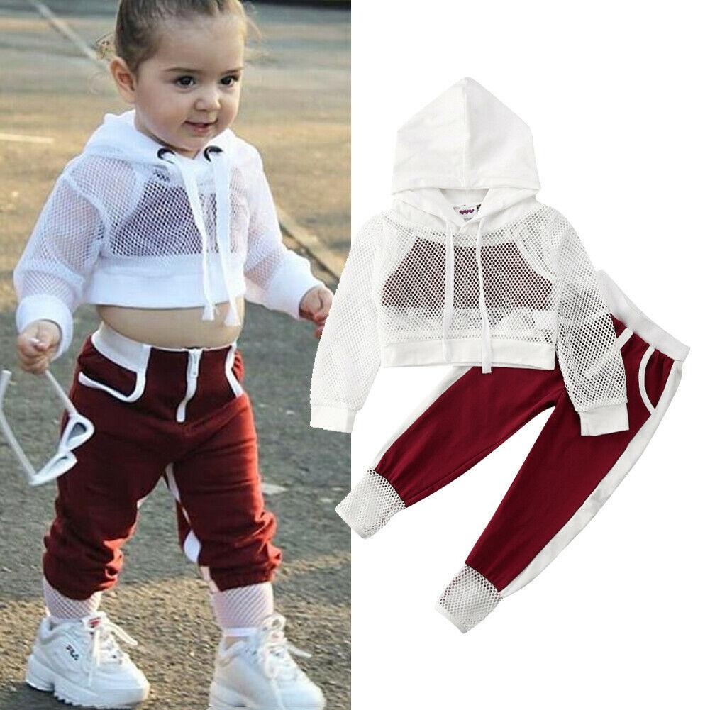 Toddler Kid Baby Girl Tracksuit Ruffle Sweat Shirt Tops+Pants 2PCS Outfit Set US Toddler Kid Baby Girl Tracksuit Ruffle Sweat Shirt Tops+Pants 2PCS Outfit Set US