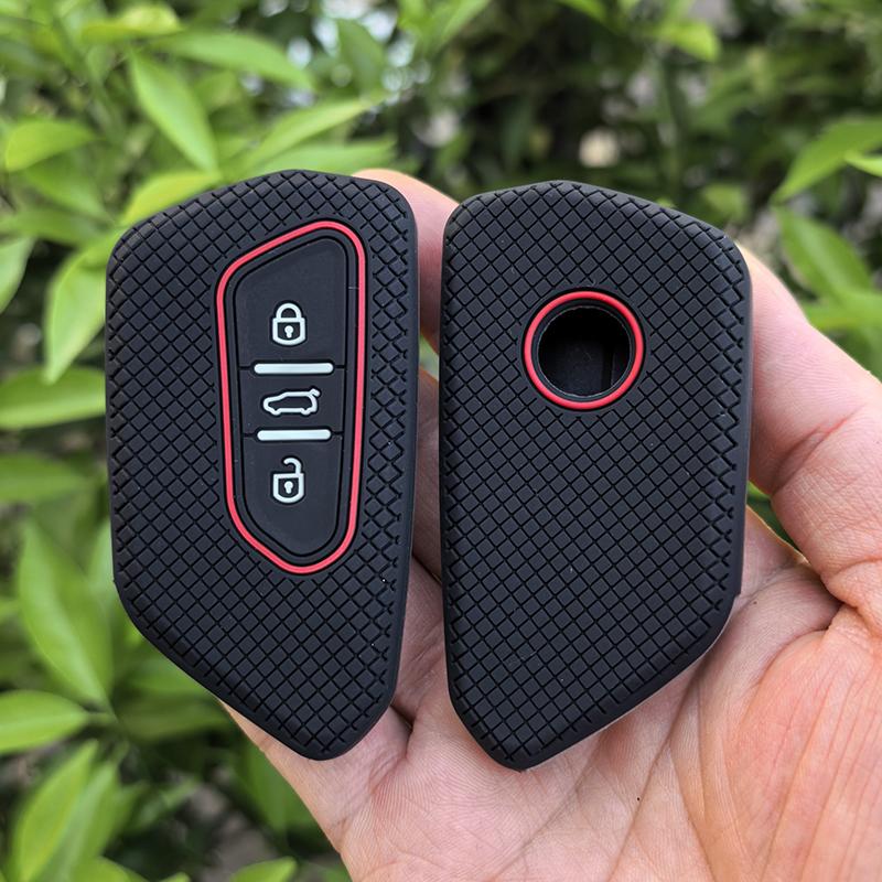 For Seat Leon Mk4 Cupra Formentor For Skoda Octavia A8 Mk4 Mk8 For Vw Golf 8 Gti Id 4 Silicone Key Case Remote Car Key Cover