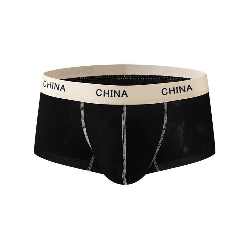 Men's Spring and Summer Ultra-thin Ice Silk Nude Low-waisted Briefs