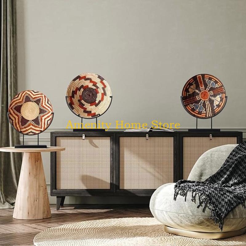 F26C Multipurpose Iron Holder for Displaying Round Plate Photo Picture Frame Stained Glass Art Stand Base Easy Installation