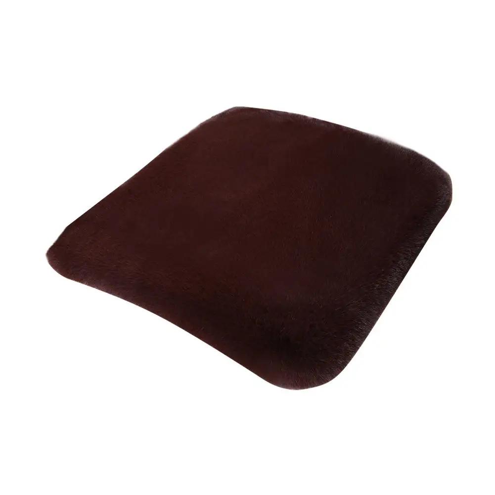 

Универсальная подушка на автомобильное сиденье Мягкая теплая из искусственного кроличьего меха Зимний чехол на автосиденье Нескользящая подкладка Автомобильные аксессуары Для автомобиля Дома O M7B8