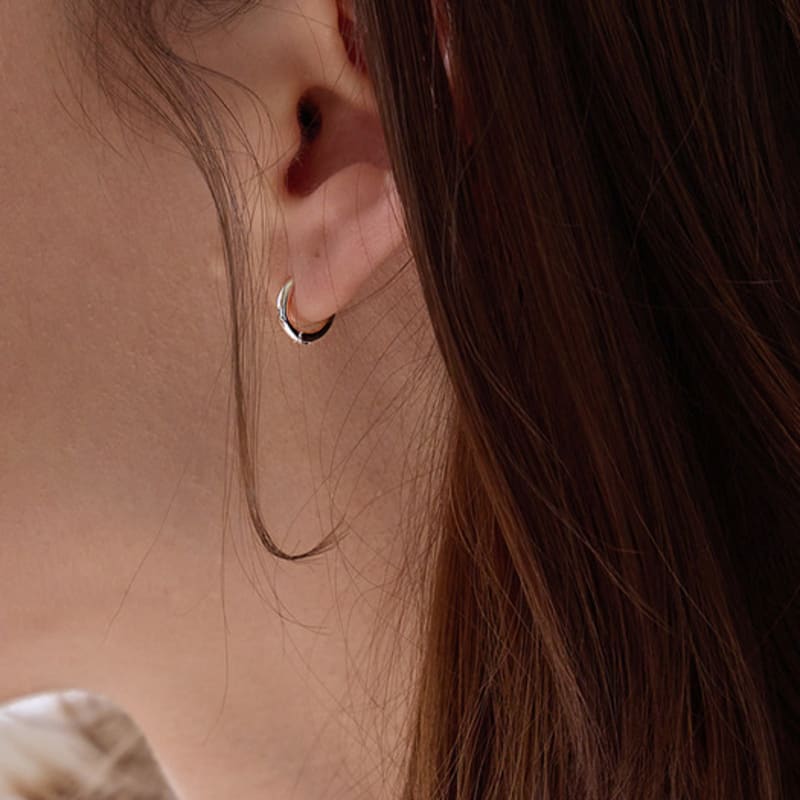 

PAIGEFLYNN JEWELRY [925 Silver] Flynn Plain Ring Earrings Silver_10mm