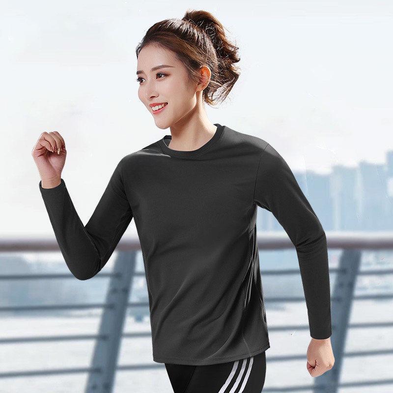 Damen Schnelltrocknendes Langarm-Laufshirt, Herbst/Winter Outdoor Lockeres Oberteil für Fitness und Bergsteigen