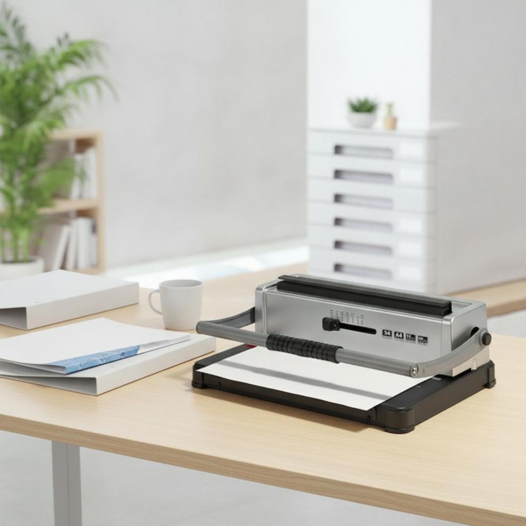 Circular Binding Machine 34-Hole Booklet Maker Manual for Professionals