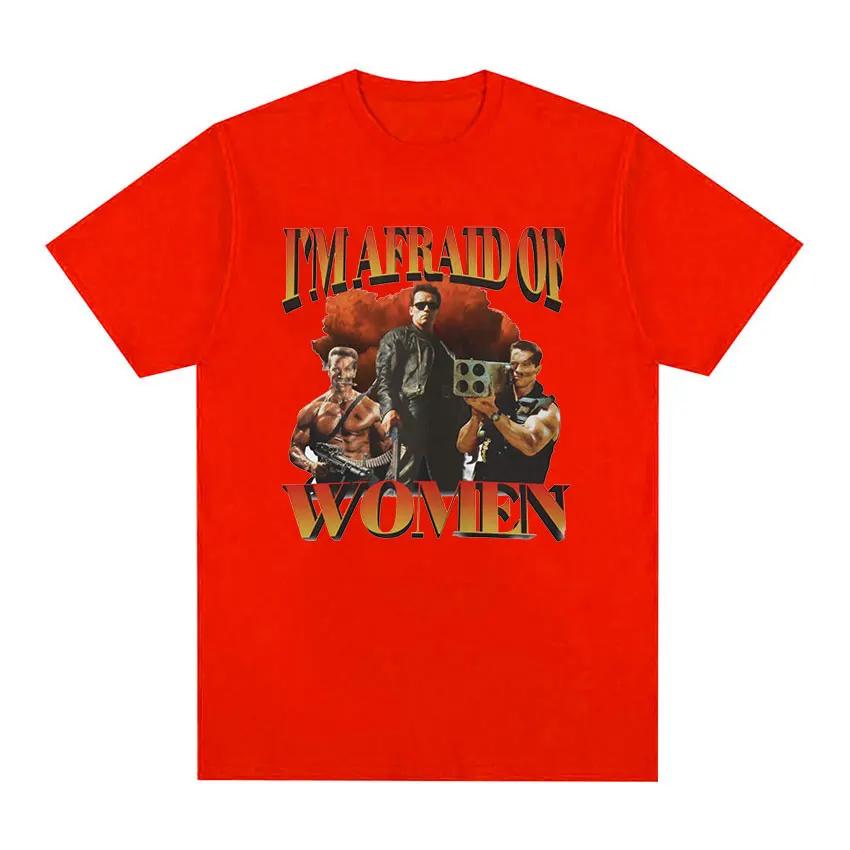 Ich habe Angst vor Frauen Gym Retro Grafik T-Shirt Unisex Gothic Mode Kurzarm T-Shirts Unisex Kleidung T-Shirt