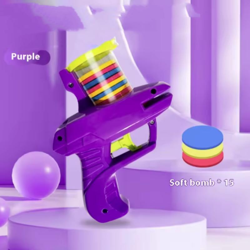 Śmieszne zabawki dla kota Kreatywny pistolet rzepowy z piankowym dyskiem do wielokrotnego użytku Zabawka interaktywna do polowania dla psa i kota Artykuły dla zwierząt