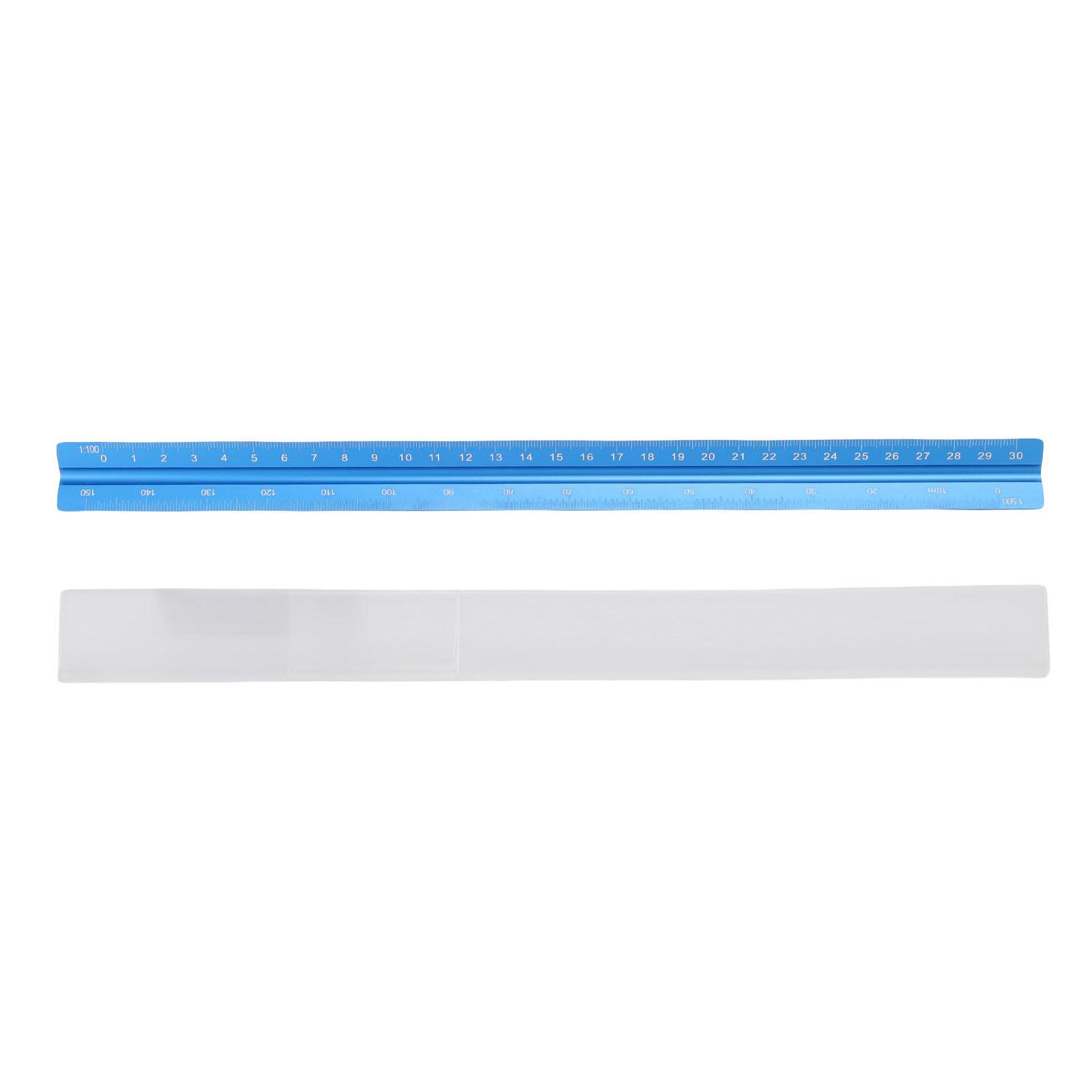

Triangular Scale Ruler 30cm Metric Aluminum Drafting Scale Ruler for Architect Draftsman Engineer St