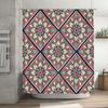 Decorative Mandala Shower Curtain with Floral Pattern Multicolor Bath Mat Set for Bathroom Decor 72 x 84 inches (183cmx213cm)