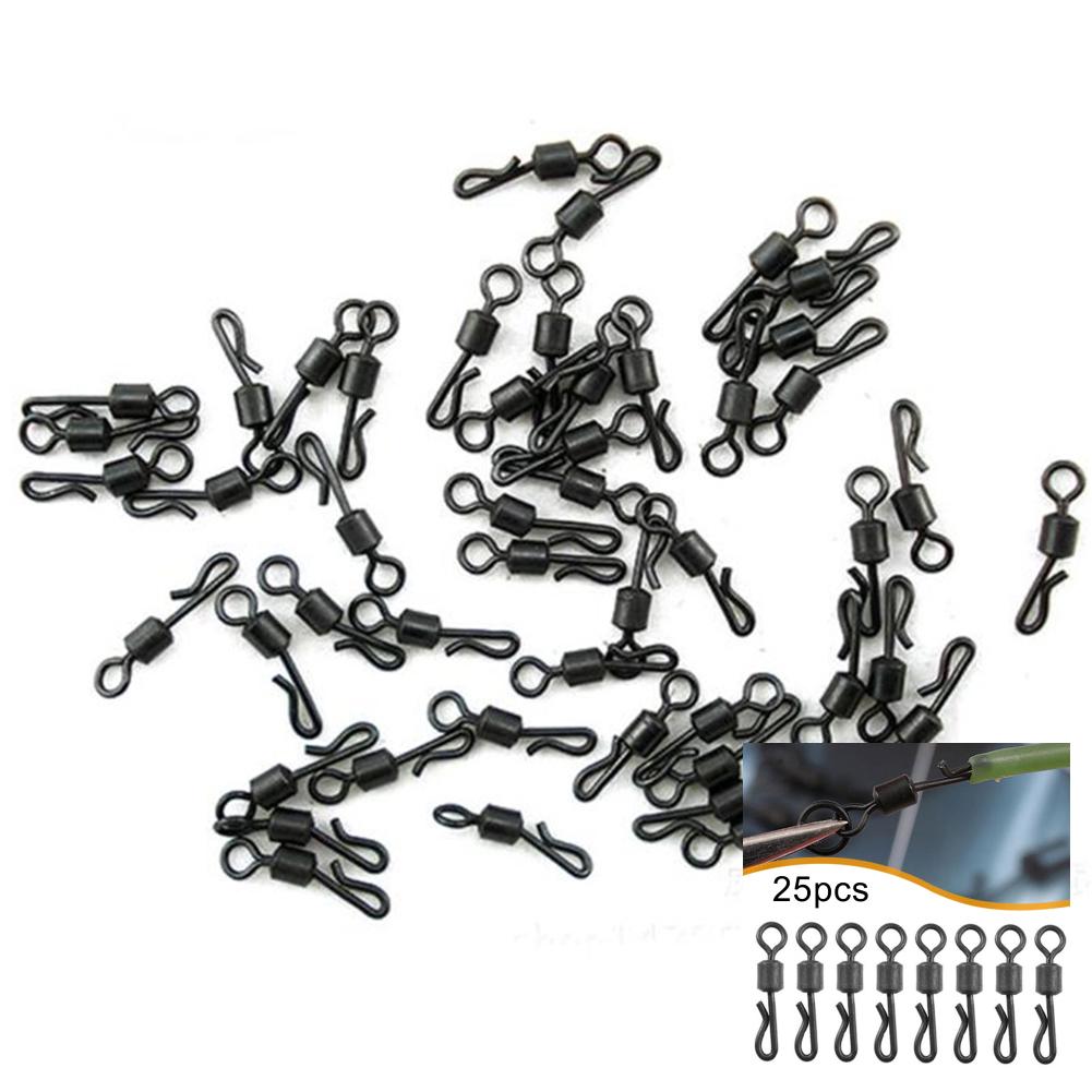 WYBIERZ 25 sztuk krętlików w kształcie litery Q 8 # Trwałe przenośne do łowienia karpi