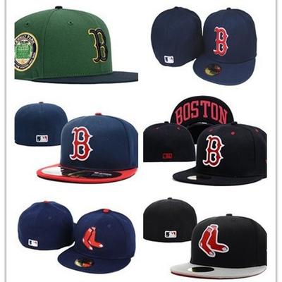 Boston B Red Sox Closed-top Sun Protection Hat Couple Wearing Sun Hats Embroidered Full-cover Baseball Cap