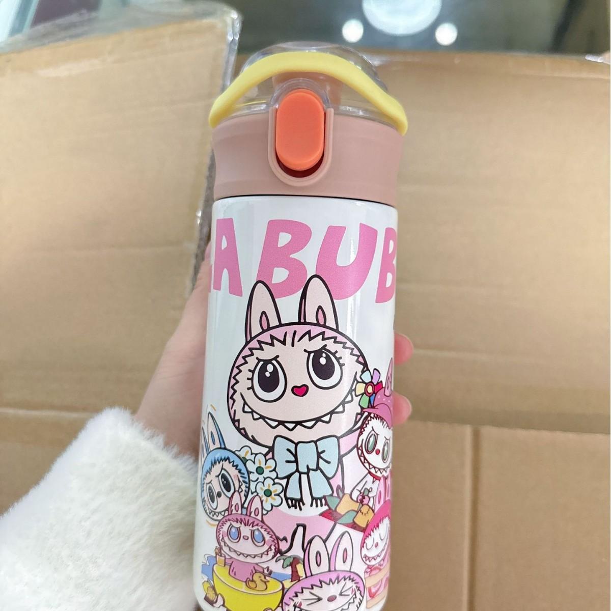 

Кружка Картера Портативная Кружка для гороха 3D-печать Мультяшная Двухслойная Кружка-термос Эластичная Крышка Кружка 450ml