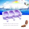 Beicemania? Silicone Popsicle Mold, Ice Cube Tray, Stick Ice, Popsicle Maker, Classic Purple, Includes 20 Wooden Popsicle Sticks