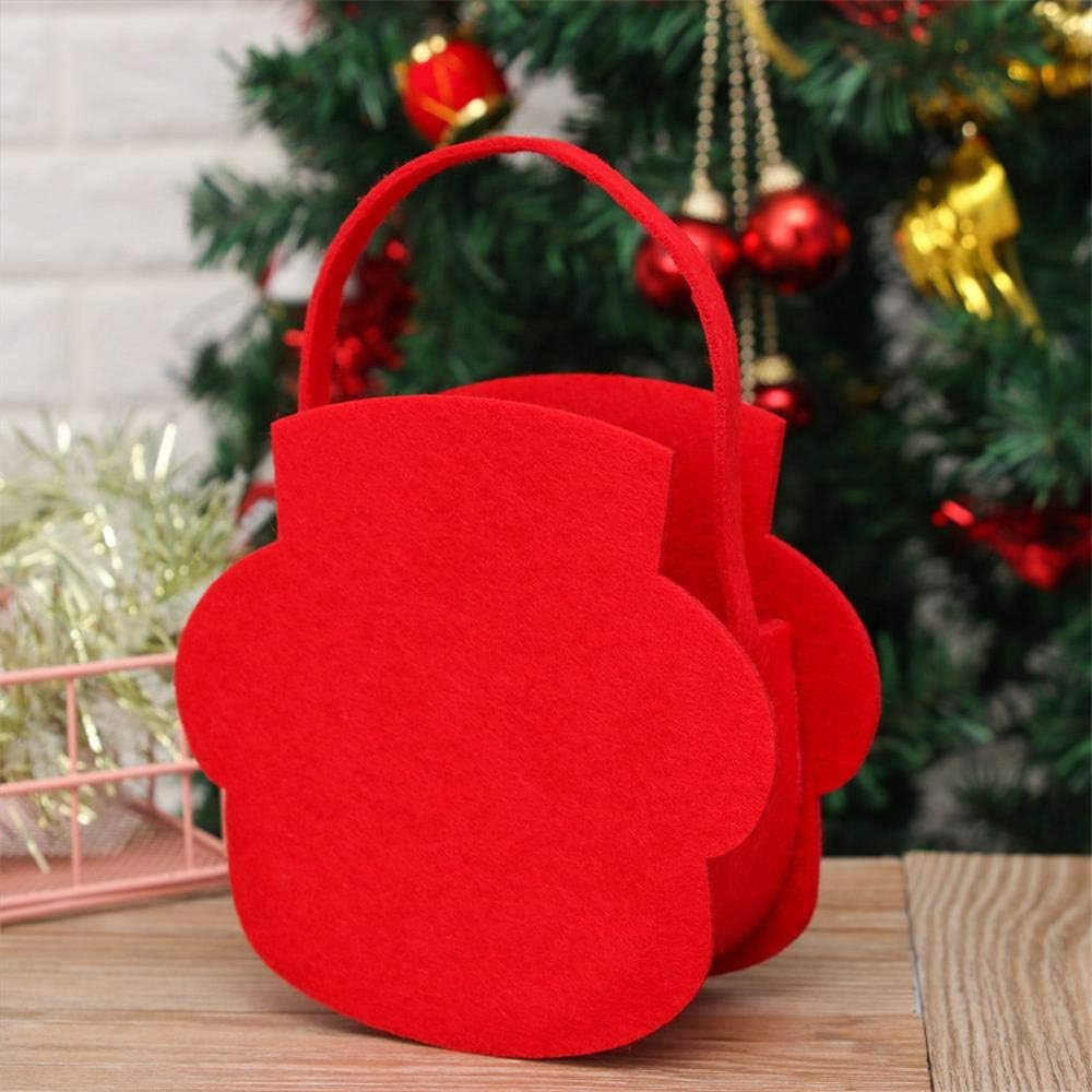1/3/5/10PCS Merry Christmas Gift Bags Retro Santa Claus candy Felt Bags  Xmas Party Favor Bags DIY Christmas Eve apple bags