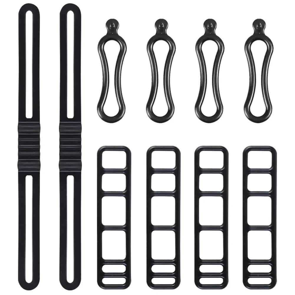 

10 Pack Silicone Mounting Bands Rubber Straps for Bicycle Headlight Taillight Fixing Universal Bike Light Holder Accessories