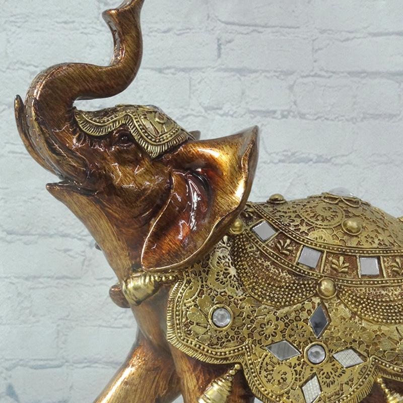 Lucky Elephant Statue Sculptures Decorative Animal Figurines Table Ornament Symbols Wealth Career Home Decorations