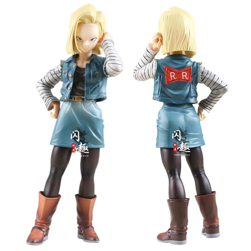 27cm Anime Dragon Ball Z YS Android 18 GK Statue DBZ SSJ Lazuli Action Figure Toys Manga Figurine Model Ornament Gift for Fans