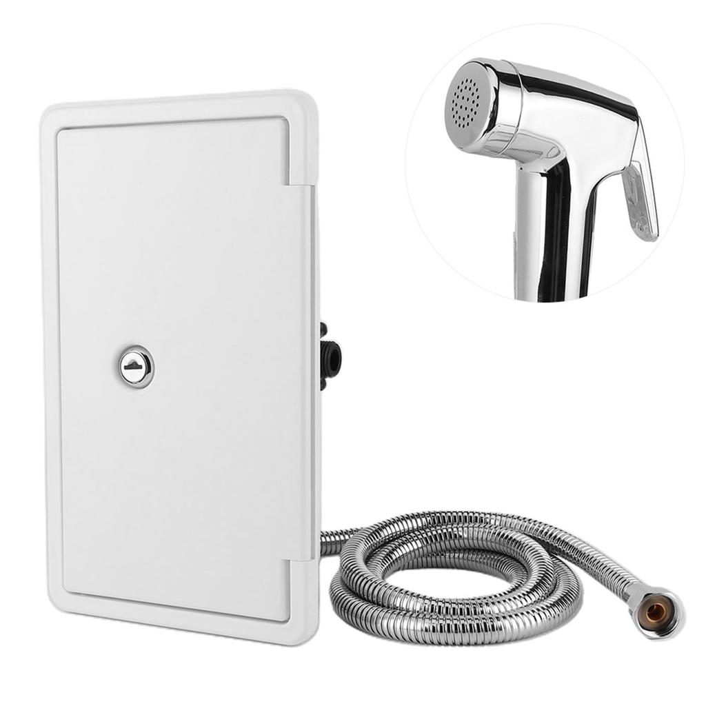 Exterior Shower Box Hot Cold Switch with 2 Keys Kit for Marine Boat Motorhome Caravan