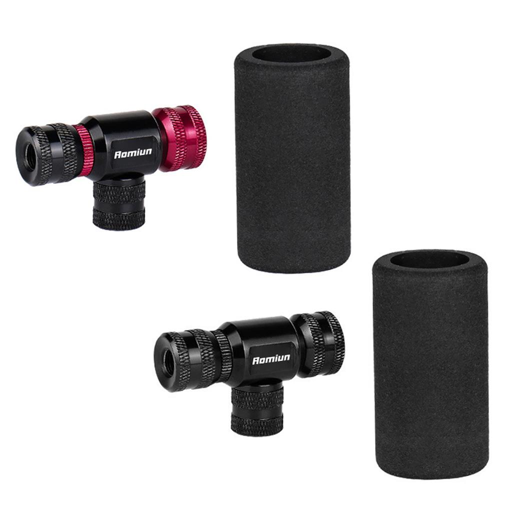 Gonfleur de Pneu de Vélo CO2 Gonflage Rapide Buse pour Vélos de Route et de Montagne Cylindres 16g Valves USA Français Portable avec Gants Anti-gel