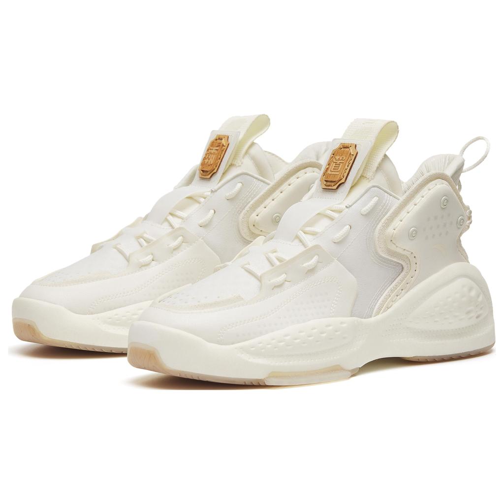 Anta Badass Du Bai He Luo Da Gu Non-Slip Wear-Resistant Breathable Low-Top Skate Shoes Men Sneaker White Yellow 112238080S-1