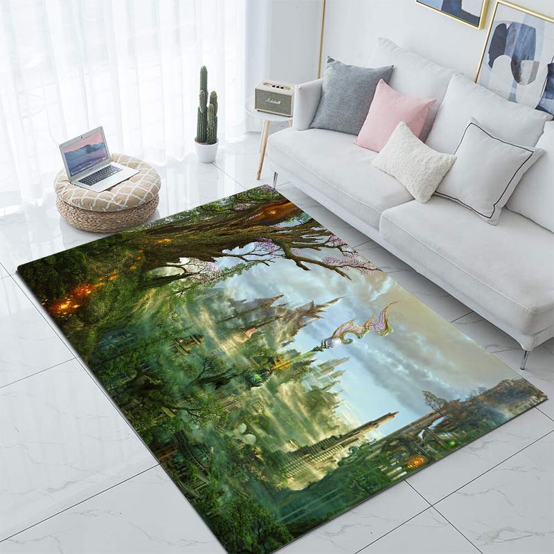 Praktisk Fantasiverden Teppe Kjøkkenmatte Inngangsdørmatte Soveromsgulvdekorasjon Stue Teppe Bad Sklisikkert teppe