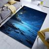 1PC Night beach starry landscape Carpet for Living Room Bedroom Sofa Home Decor Rus Non-slip Floor Mat Luxury Gift