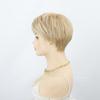 Women Light Blonde Wigs with Bangs Short Layered Hair Synthetic Wave Wig for Daily Cosplay Use Heat Resistant Fibre