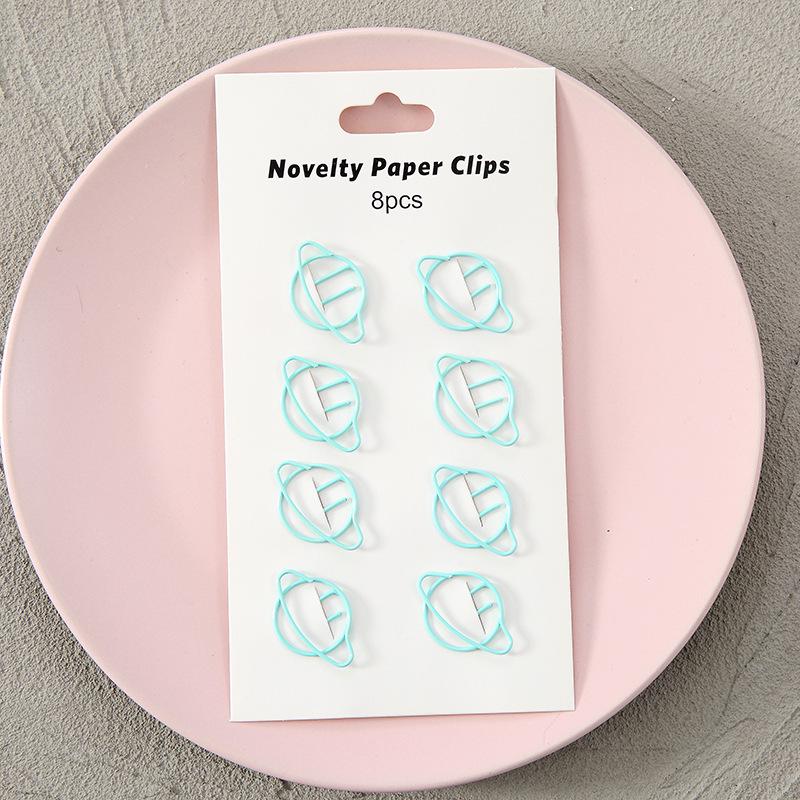 Yaratıcı Oyuk Metal Ataçlar - Ofis, Ders Çalışma ve Kitap Ayracı İçin 8 Adet Eşsiz Öğrenci İğnesi Seti.