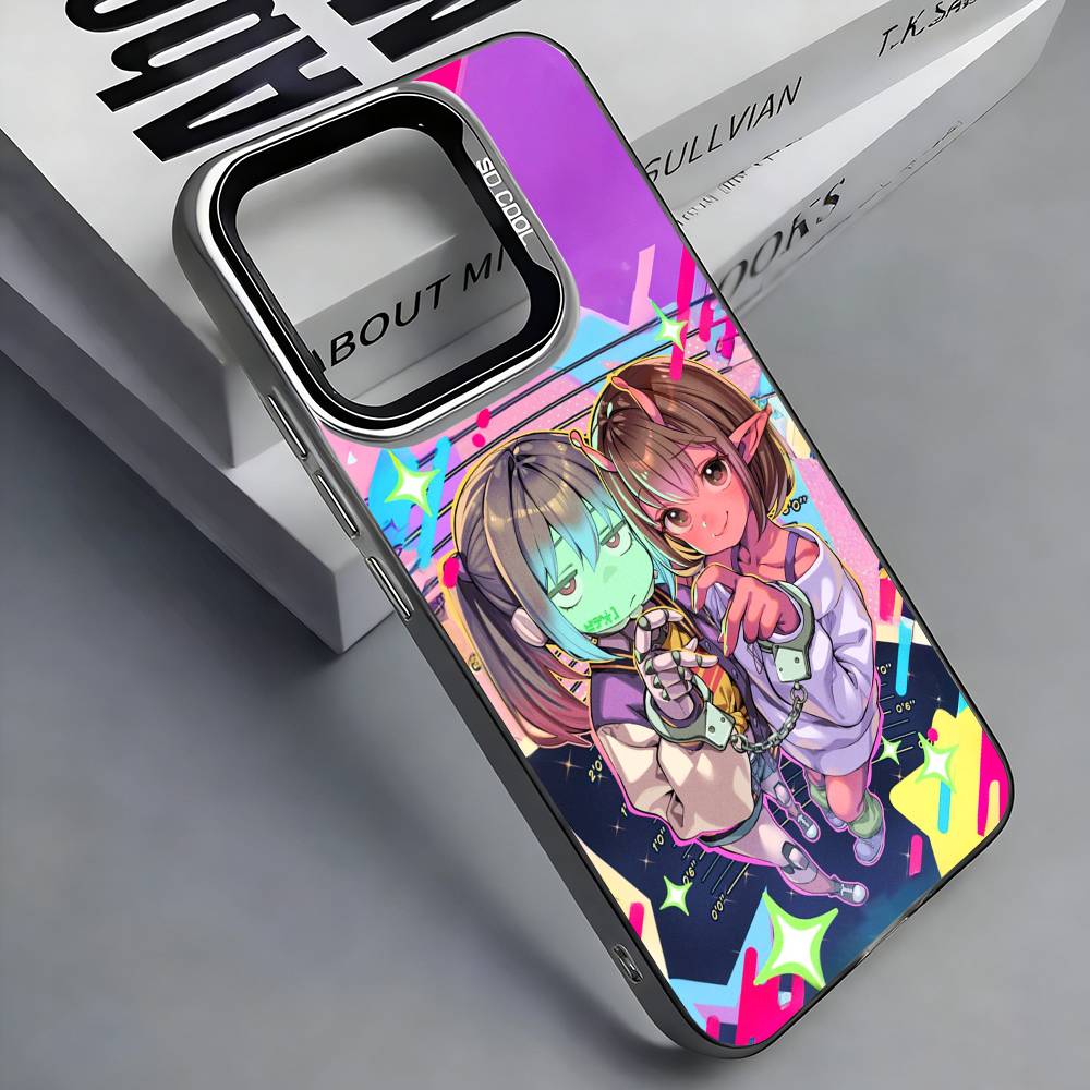 M-Milky S-Subway Anime Colorful Silver Back Phone Case For IPhone 17 16 15 14 13 12 11 Plus Pro Max Plus