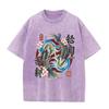 2026 Mens Japanese Style Koi Fish Carp Printed Crew Neck Tee 100 Pure Cotton Loose Fit Soft Breathable Short Sleeve Daily Walkin