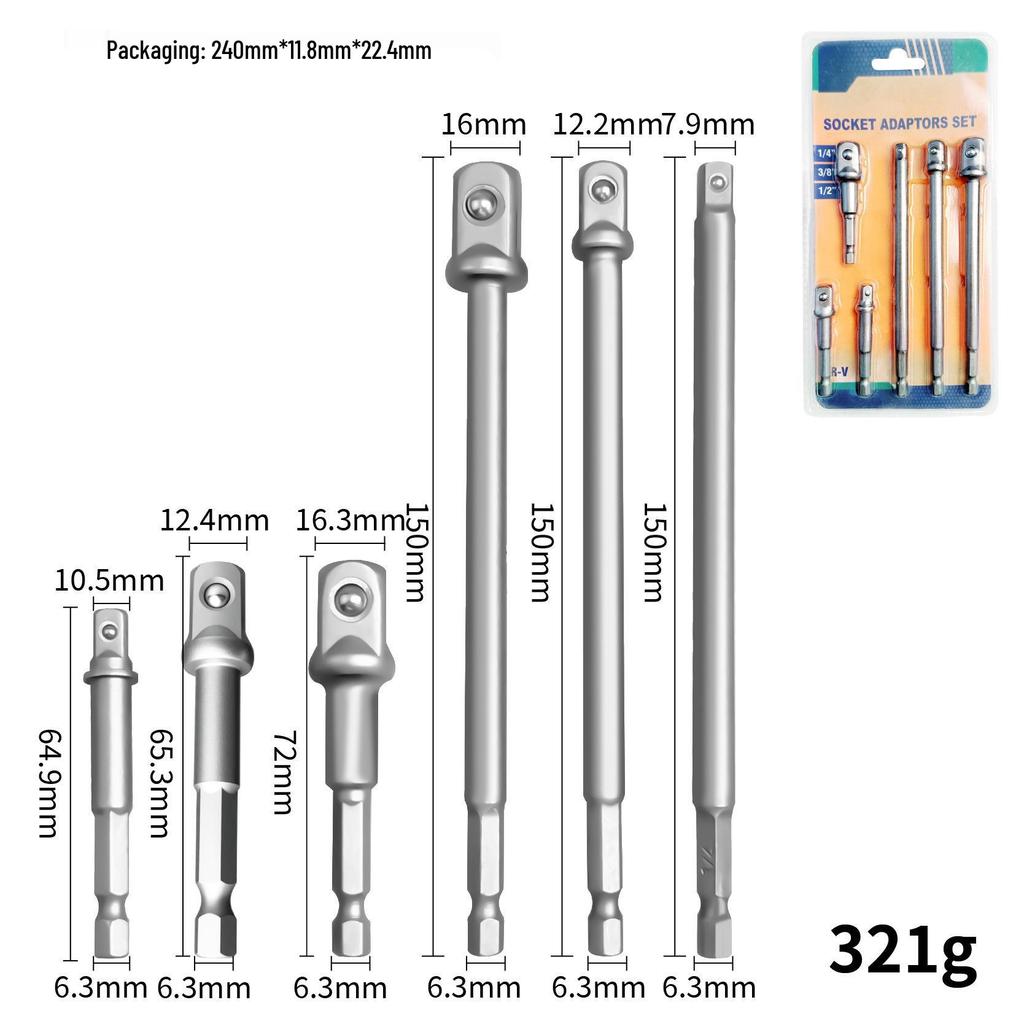 Kompakte, selbstverriegelnde Schraubendreher-Bit-Verlängerungsstange mit Doppelfunktion