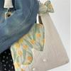Large Space Cute Tulip Cat Pattern Underarm Shoulder Bag Unique Niche Fresh Aesthetic Women Daily Single Tote Purse