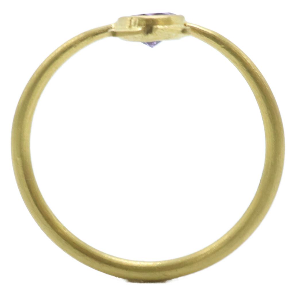 Marie-Helene de Taillac 22KYG 0.21ct Amethyst Little Cat Ring ring Yellow GoldUsed