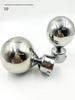Stainless Steel Decorative Curtain Rod End Cap with Hollow Ball Design