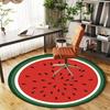 1 szt. Mata na krzesło okrągła arbuzowa Dywanik - Antypoślizgowy, Mata podłogowa do biura, sypialni i dekoracji wnętrz c1125130