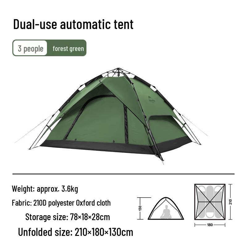 Naturehike 3-4 Person Automatic Camping Tent