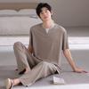 [Super soft] Cool Modal cotton men's pajamas summer new short-sleeved trousers ice silk casual loungewear