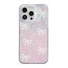 Bow love applies to iPhone17promax feather yarn Apple 16 laser mobile phone case 14/13 large hole 15