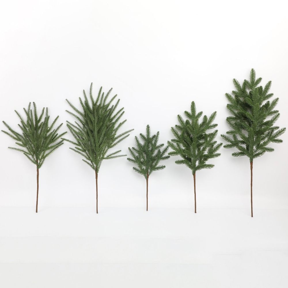 DIY Wreath Simulation Ceder Branches Plastic Christmas Pine Stem  Home Decoration