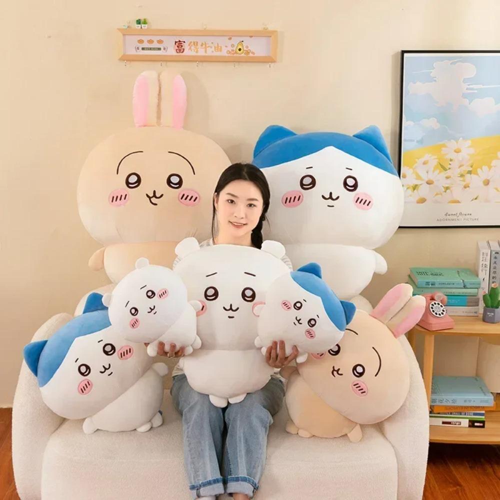 Large Size 60cm Usachi Chiikawa Doll Kawaii Plush Toy Peripheral Self-deprecating Bear Hachiware Pillow Cushion Gift