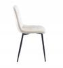 Light beige velvet chair, quilted and upholstered, for the Furnitex living room