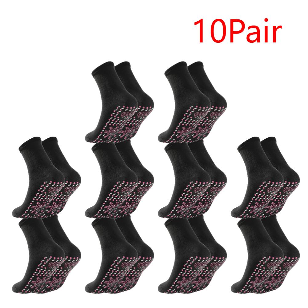 5/10 par Turmalin Självvärmande Strumpor Vinter Varma Termiska Hälsovårdsstrumpor Bantnings Hälsa Korta Strumpor Magnetisk Terapi Strumpor