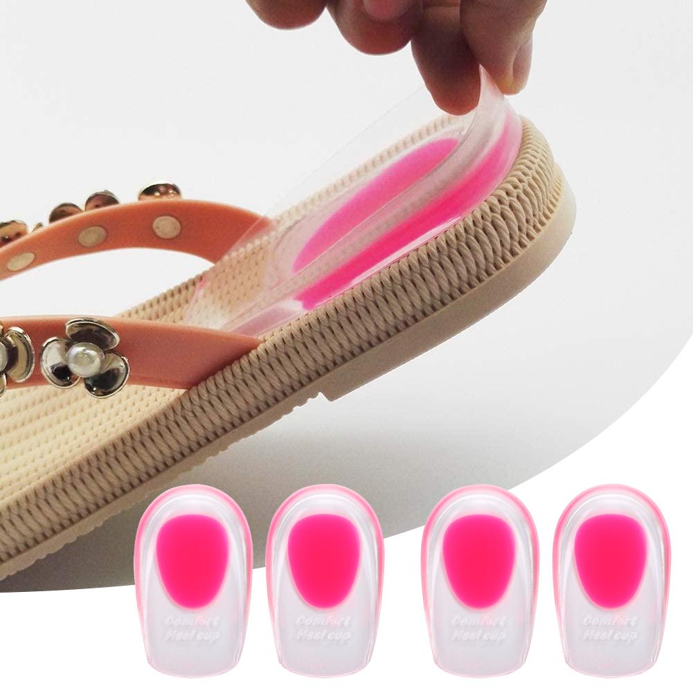 Silicone Gel Heel Cushion Insoles Support Heel Shoe Pad Relieve Foot Pain Protectors Pads