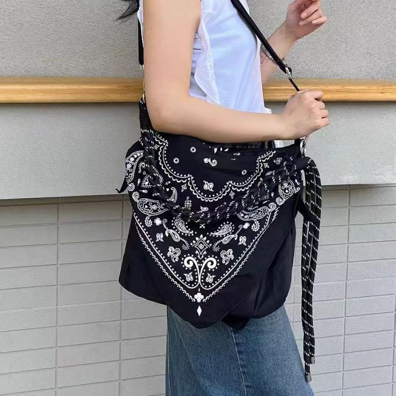 Literary and casual cloth bag versatile printed embroidery retro cashew messenger bag